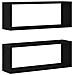 Scaffali  2 Pezzi Rovere Nero 60x15x23 cm Realizzato in Legno Ingegnerizzato - Foto miniatura 1
