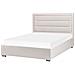 Letto Contenitore Tessuto Rouen 140 X 200 Cm Beige Chiaro - Foto miniatura 3