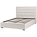 Letto Contenitore Tessuto Rouen 140 X 200 Cm Beige Chiaro - Foto miniatura 4