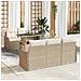 Set Divano da Giardino 6 pcs Beige 100 x 55 x 73 cm Poly Rattan - Foto miniatura 2