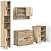 Set di mobili per il bagno 4 pcs rovere sonoma 30 x 35 x 192 cm - Foto miniatura 1
