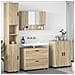 Set di mobili per il bagno 4 pcs rovere sonoma 30 x 35 x 192 cm - Foto miniatura 2