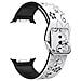Cinturino In Silicone Bicolore Inciso Da 22 Mm Compatibile Con Samsung Galaxy Watch8 - Elegante E Confortevole White+black - Foto miniatura 2