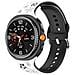 Cinturino In Silicone Bicolore Inciso Da 22 Mm Compatibile Con Samsung Galaxy Watch8 - Elegante E Confortevole White+black - Foto miniatura 6