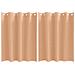 Tende con tende 2 pcs Marrone chiaro Poliestere - Foto miniatura 1