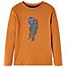 Maglietta da Bambino Maniche Lunghe Ocra Scuro 128 - Foto miniatura 1