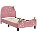 Struttura letto bambini con testata Rosa 80 x 160 cm Velluto - Foto miniatura 4