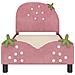 Struttura letto bambini con testata Rosa 80 x 160 cm Velluto - Foto miniatura 5