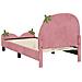 Struttura letto bambini con testata Rosa 80 x 160 cm Velluto - Foto miniatura 7