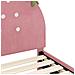 Struttura letto bambini con testata Rosa 80 x 160 cm Velluto - Foto miniatura 8