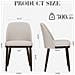 Set Da 2 Sedie Da Pranzo Sedie Design Con Rivestimento In Tessuto E Gambe In Legno Massello, Ideali Per Soggiorno, Cucina O Sala Da Pranzo Beige - Foto miniatura 2