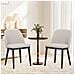 Set Da 2 Sedie Da Pranzo Sedie Design Con Rivestimento In Tessuto E Gambe In Legno Massello, Ideali Per Soggiorno, Cucina O Sala Da Pranzo Beige - Foto miniatura 6