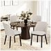 Set Da 2 Sedie Da Pranzo Sedie Design Con Rivestimento In Tessuto E Gambe In Legno Massello, Ideali Per Soggiorno, Cucina O Sala Da Pranzo Beige - Foto miniatura 7