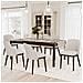 Set Da 2 Sedie Da Pranzo Sedie Design Con Rivestimento In Tessuto E Gambe In Legno Massello, Ideali Per Soggiorno, Cucina O Sala Da Pranzo Beige - Foto miniatura 8