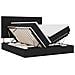 Letto con luci a strisce a LED Nero 180 x 200 cm Tessuto - Foto miniatura 1