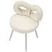 Sedia Mini Ilary Imbottita Bianca Ø40x67 Cm, Seduta H 46 Cm - Foto miniatura 4