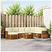 Set divani 9 pcs Naturale e Crema Legno di Acacia Massello - Foto miniatura 2