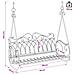 Panchina a Dondolo Acciaio 112 x 60 x 126,5 cm Marrone Antico - Foto miniatura 7