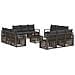 Set Divano da Giardino 13 pcs Grigio polyrattan - Foto miniatura 1