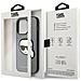 Karl Lagerfeld Klhcp14lsapkhg Custodia Iphone 14 Pro 6.1 Argento Saffiano Con Patch Testa Di Karl - Foto miniatura 1