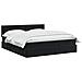 Letto ottomano con materasso Nero 160 x 200 cm Velluto - Foto miniatura 3