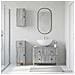Set di armadietti da bagno in 3 pezzi ALKMAAR Sonoma grigio - Foto miniatura 2