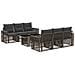 Set Divano da Giardino 7 pz Grigio e Grigio Scuro polyrattan - Foto miniatura 1