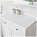 Mobiletto Base Per Bagno O Ingresso, Con Due Ante E Cassetto, In Stile Tapparelle, bianco, frg238-w - Foto miniatura 6
