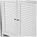 Mobiletto Base Per Bagno O Ingresso, Con Due Ante E Cassetto, In Stile Tapparelle, bianco, frg238-w - Foto miniatura 8