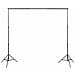 Kit Studio Foto 3 Fondali In Cotone Con Telaio Regolabile 3x3 M - Foto miniatura 2