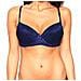 Reggiseno Lizzy Seducente Pizzo Coppe Semi Imbottite E Bretelle Regolabili - Blu D 4a - Foto miniatura 1