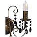 Lampada Da Muro Con Perle Nero Anticato Per 2 Lampadine E14 - Foto miniatura 5