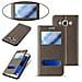 Custodia Compatibile Con Samsung Galaxy J7 2016 In Bruno Pietra - Coperchio Protettivo Con Chiusura Magnetica, Funzione Stand E 2 Finestre Di Visualizzazione - Foto miniatura 6