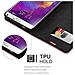 Custodia Compatibile Con Samsung Galaxy Note 4 In Marrone Cappuccino - Coperchio Protettiva Con Chiusura Magnetica, Funzione Stand E Tasca Per Le Carte - Foto miniatura 6