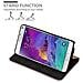 Custodia Compatibile Con Samsung Galaxy Note 4 In Marrone Cappuccino - Coperchio Protettiva Con Chiusura Magnetica, Funzione Stand E Tasca Per Le Carte - Foto miniatura 7