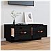 Mobile Porta Tv Nero 80x34x35 Cm In Legno Massello Di Pino - Foto miniatura 3