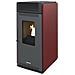 Stufa A Pellet Anita 10 Kw Colore Bordeaux - Foto miniatura 1