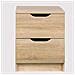 Comodino Mobiletto Cassettiera 2 Cassetti Design Moderno In Legno Mdf Rovere - Foto miniatura 5