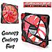 Ventola di Raffreddamento con 9 Pale per Case Assemblato PC Gaming con 15 Luci LED Colore Rosso - Foto miniatura 1