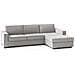 Divano Letto Adela, Divano Ad Angolo, 100% Made In Italy, Sofà Con Apertura Girevole, Penisola Contenitore Destra, Con Braccioli Standard, Cm 280x95h90, Grigio - Foto miniatura 4
