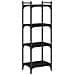 Libreria A 4 Ripiani Nera 40x30x120 Cm In Legno Multistrato - Foto miniatura 2