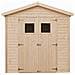 Casa Da Giardino In Legno Naturale H228x222x233 Cm / 4,2 M²- Magazzino Esterno Con Finestre - Capanno Da Giardino - Timbela M351 - Foto miniatura 1