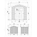 Casa Da Giardino In Legno Naturale H228x222x233 Cm / 4,2 M²- Magazzino Esterno Con Finestre - Capanno Da Giardino - Timbela M351 - Foto miniatura 4