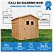 Casa Da Giardino In Legno Naturale H228x222x233 Cm / 4,2 M²- Magazzino Esterno Con Finestre - Capanno Da Giardino - Timbela M351 - Foto miniatura 7
