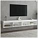 Mobili Porta Tv Con Luci Led 2 Pz Bianchi 100x30x30 Cm - Foto miniatura 1