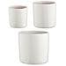 Set Di Vasi Ø 14 Cm Ø 22 Cm Ø 17 Cm Cilindro 3 Pezzi Bianco - Foto miniatura 1
