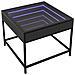 Tavolino Da Salotto Con Led Infinity Nero 50x50x41 Cm - Foto miniatura 3