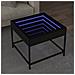 Tavolino Da Salotto Con Led Infinity Nero 50x50x41 Cm - Foto miniatura 1
