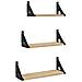 Set Mensole Parete 3pz Rovere Sonoma In Legno Multistrato - Foto miniatura 2