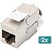 Modulo Keystone CAT 6A, schermato, attrezzi per l'installazione non necessari - 2 pezzi - Foto miniatura 1